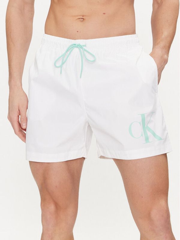 Calvin Klein Swimwear Calvin Klein Swimwear Kupaće gaće i hlače KM0KM01003 Bijela Regular Fit