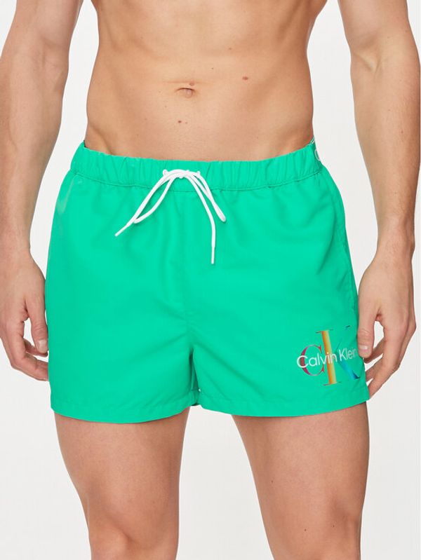 Calvin Klein Swimwear Calvin Klein Swimwear Kupaće gaće i hlače KM0KM01007 Zelena Regular Fit