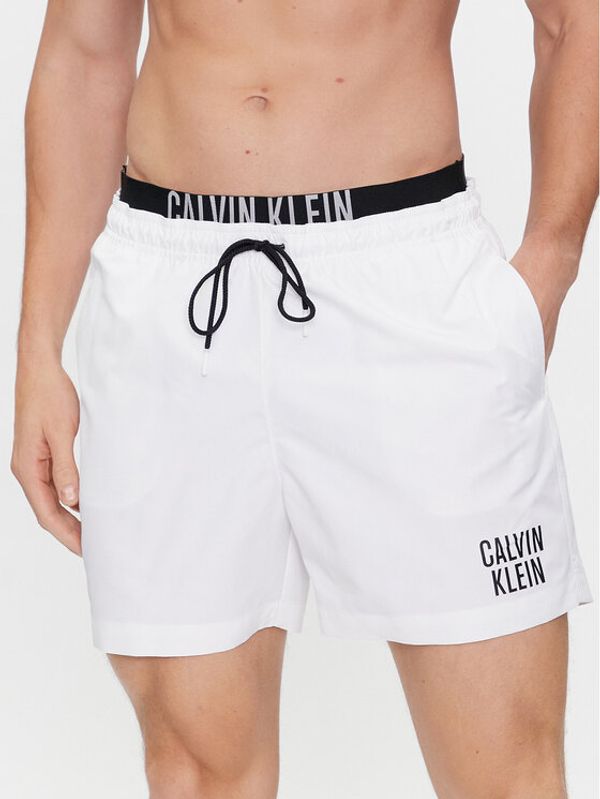 Calvin Klein Swimwear Calvin Klein Swimwear Kupaće gaće i hlače Medium Double Wb-Nos KM0KM00740 Bijela Regular Fit