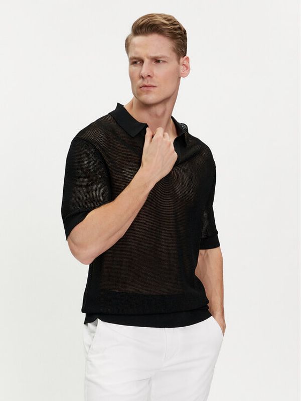 Calvin Klein Swimwear Calvin Klein Swimwear Polo KM0KM00963 Crna Regular Fit