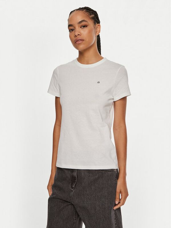 Calvin Klein Calvin Klein T-shirt Emb Graphic K20K208061 Bijela Slim Fit