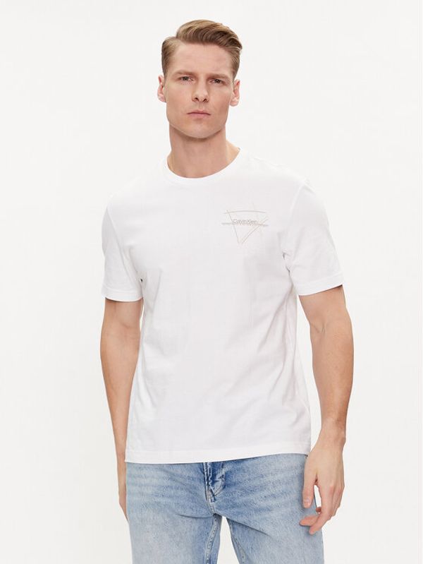 Calvin Klein Calvin Klein T-shirt Linear Graphic K10K112482 Bijela Regular Fit