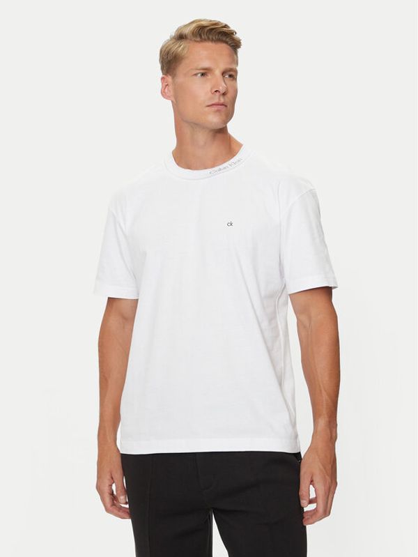 Calvin Klein Calvin Klein T-shirt Neck Logo K10K114091 Bijela Regular Fit