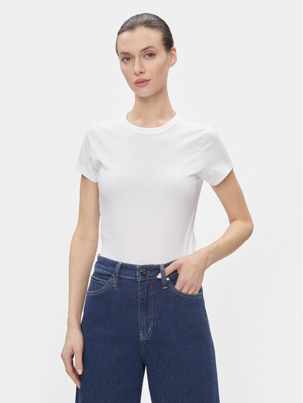 Calvin Klein Calvin Klein T-shirt Smooth Cotton Baby Tee K20K206794 Bijela Slim Fit