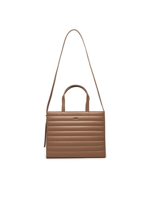 Calvin Klein Calvin Klein Torbica Line Quilt Medium Tote K60K612120 Smeđa