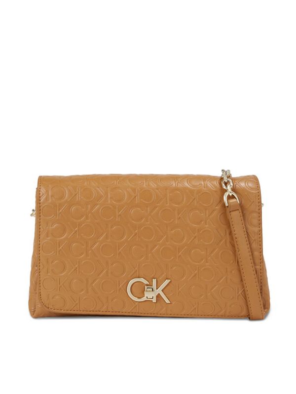 Calvin Klein Calvin Klein Torbica Re-Lock Shoulder Bag Md - Emb K60K611061 Smeđa