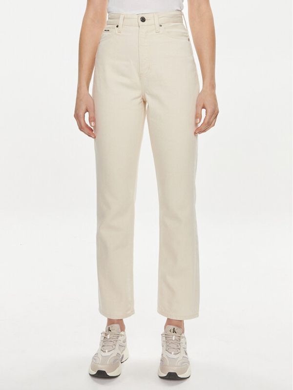 Calvin Klein Calvin Klein Traperice K20K206573 Écru Slim Fit