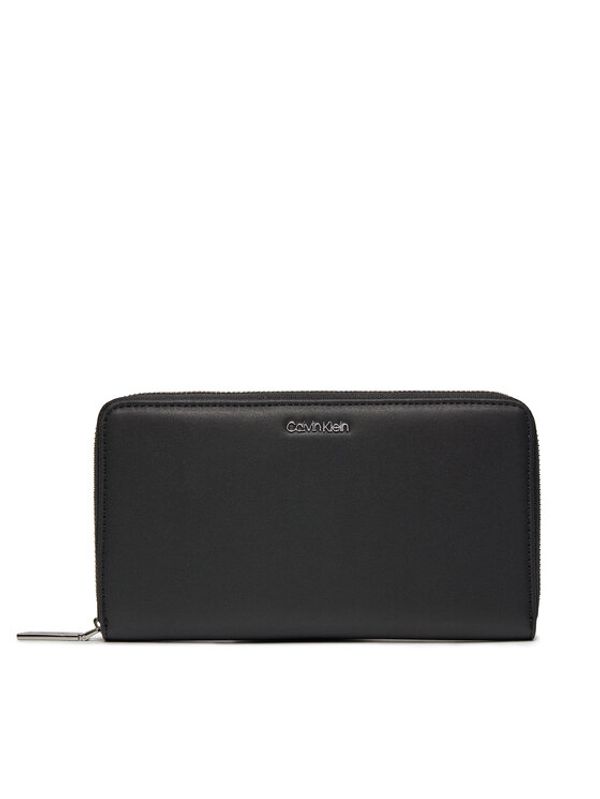 Calvin Klein Calvin Klein Veliki ženski novčanik Ck Must Xl Zip Around Wallet K60K611936 Crna