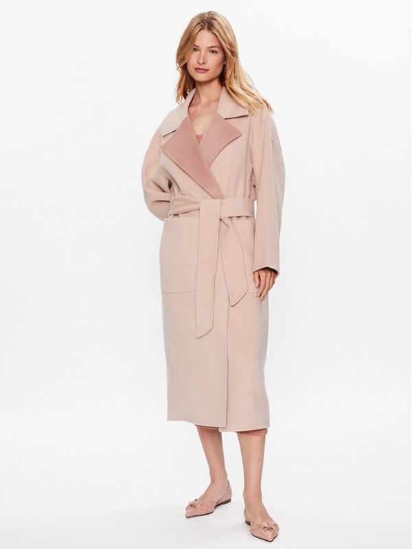 Calvin Klein Calvin Klein Vuneni kaput K20K205855 Ružičasta Regular Fit