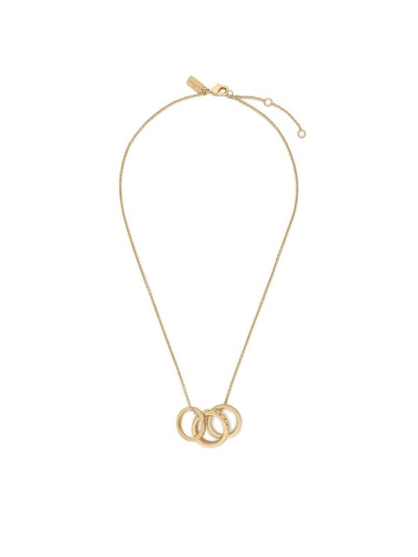 Coach Coach Ogrlica Signature Openwork Pendant Necklace 37422694GLD710 Zlatna