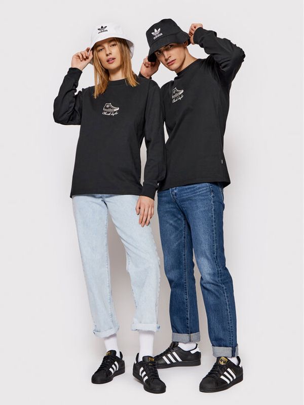 Converse Converse Majica dugih rukava Icon Signature 10023637-A01 Crna Standard Fit