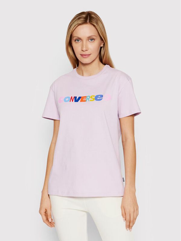 Converse Converse T-shirt 10022969-A04 Ljubičasta Standard Fit