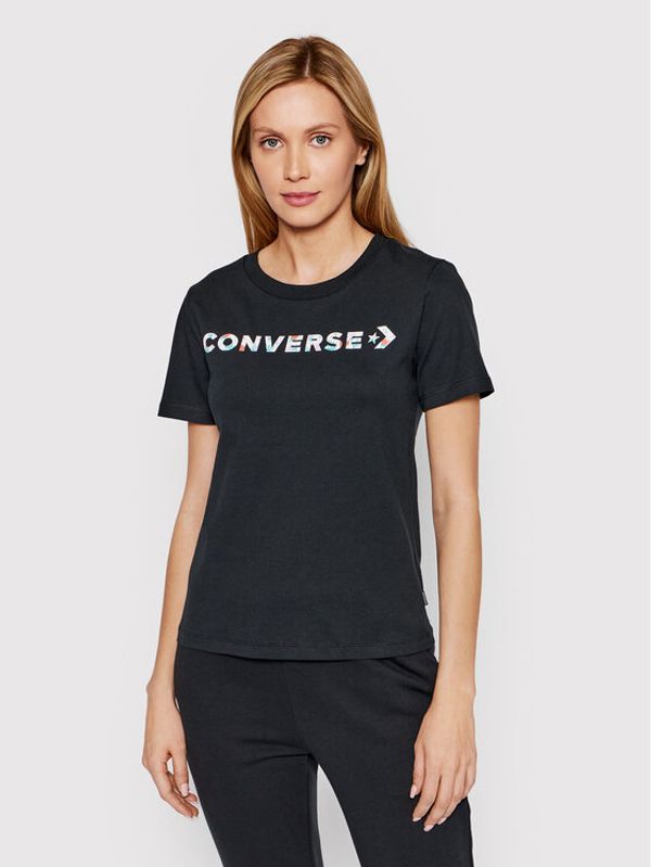 Converse Converse T-shirt Icon Play Floral 10023946-A01 Crna Standard Fit