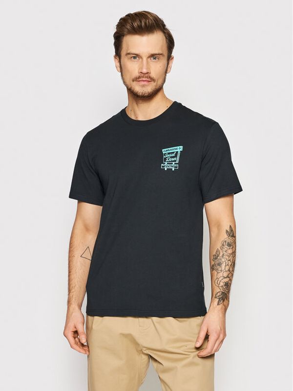 Converse Converse T-shirt Playera Fast Food 10022934-A01 Crna Standard Fit