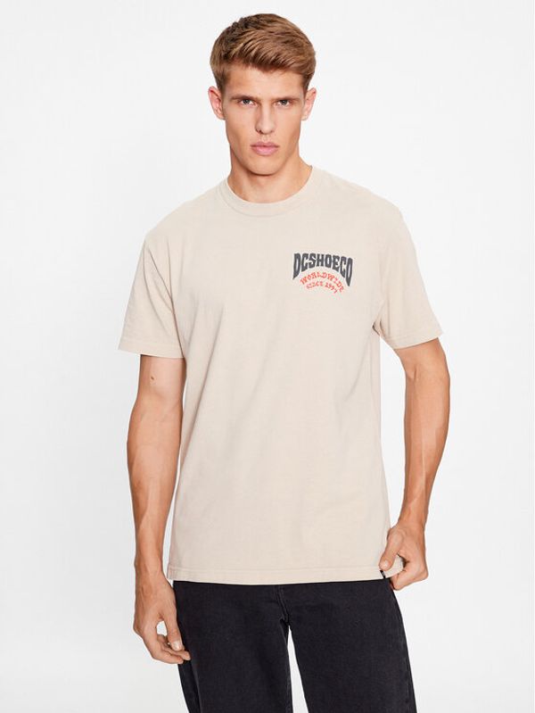 DC DC T-shirt Defiant Tees ADYZT05309 Bež Regular Fit