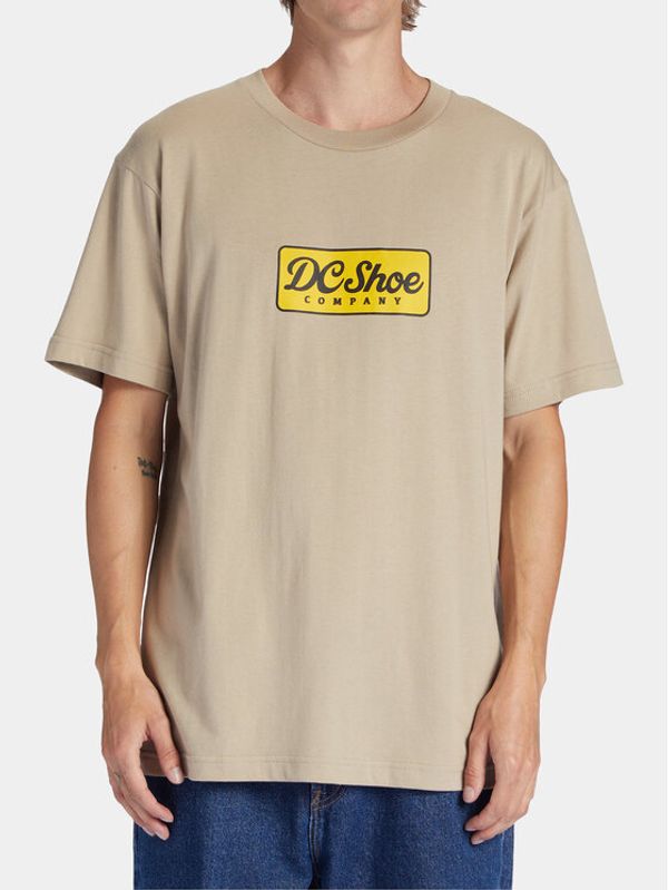 DC DC T-shirt Happy Hour Tees ADYZT05293 Bež Regular Fit