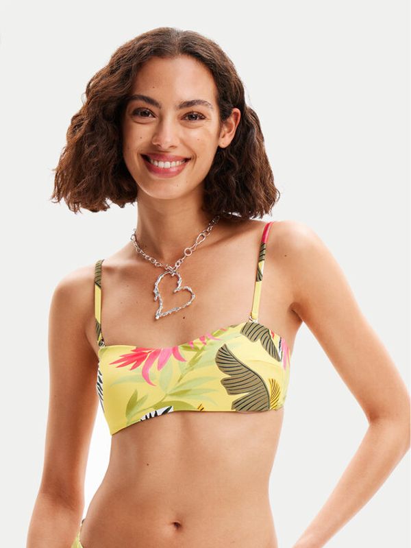 Desigual Desigual Gornji dio kupaćeg kostima Palms 24SWMK06 Žuta