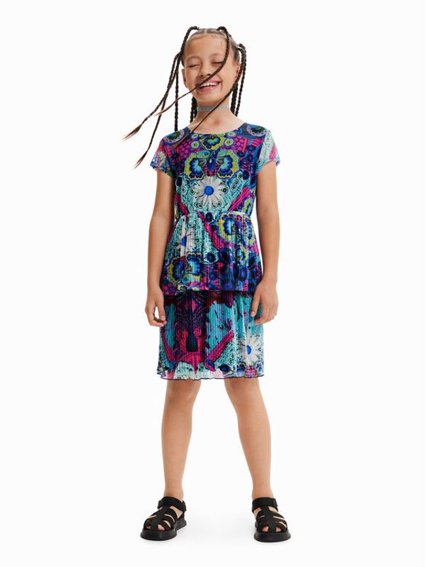 Desigual Desigual Haljina za svaki dan 23SGVK19 Plava Regular Fit