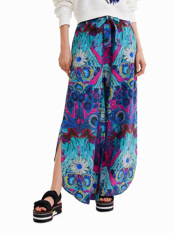 Desigual Desigual Hlače MONSIEUR CHRISTIAN LACROIX Lile 23SWPW09 Plava Relaxed Fit