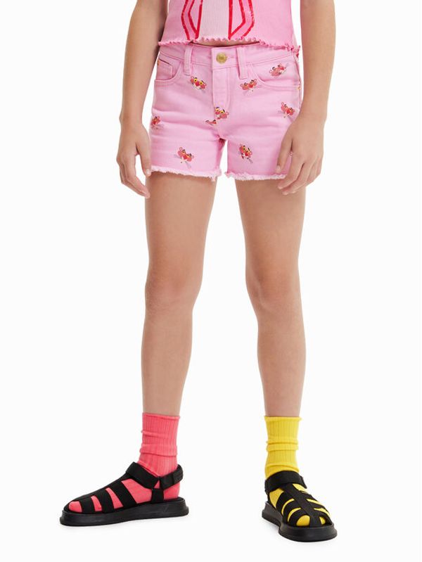 Desigual Desigual Kratke traperice 23SGDD05 Ružičasta Regular Fit