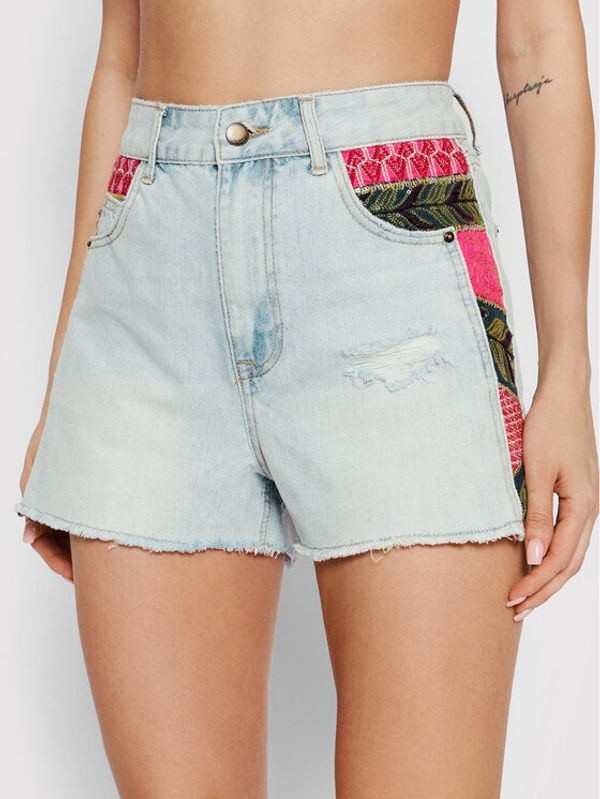 Desigual Desigual Kratke traperice Cartagena 22SWDD14 Plava Regular Fit