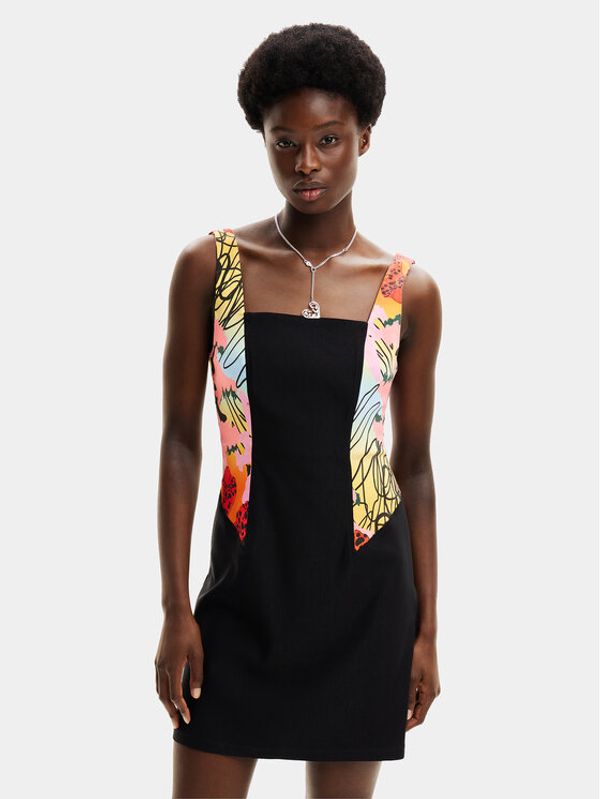 Desigual Desigual Ljetna haljina MONSIEUR CHRISTIAN LACROIX Marbella 24SWVW75 Crna Slim Fit
