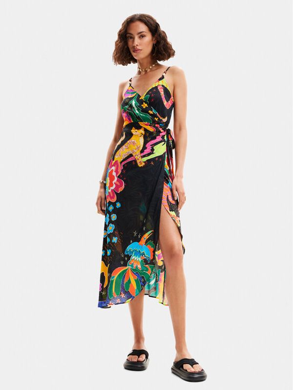 Desigual Desigual Ljetna haljina Selva 24SWMW09 Crna Regular Fit