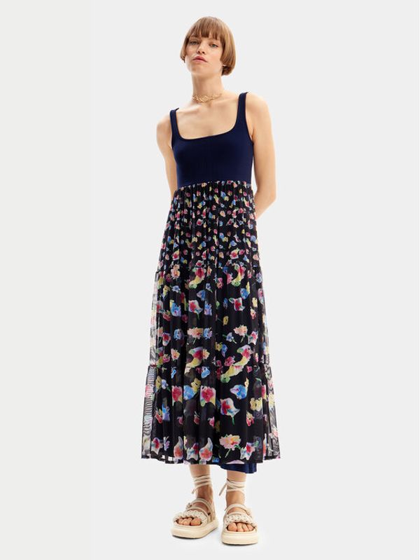Desigual Desigual Ljetna haljina Vancouver 24SWVK58 Plava Regular Fit