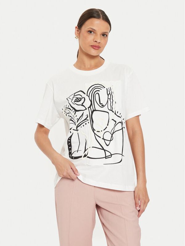 Desigual Desigual T-shirt Tristan 24SWTKB0 Bijela Relaxed Fit