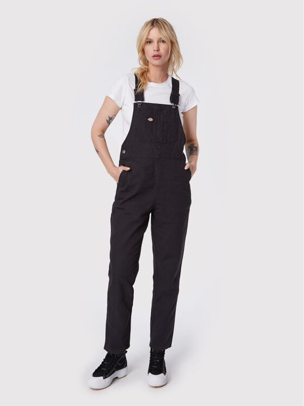 Dickies Dickies Jeans kombinezon Duck Canvas Bib DK0A4XM1C40 Crna Regular Fit