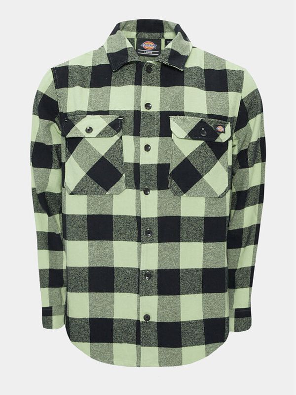 Dickies Dickies Košulja New Sacramento DK0A4XDZ Zelena Regular Fit