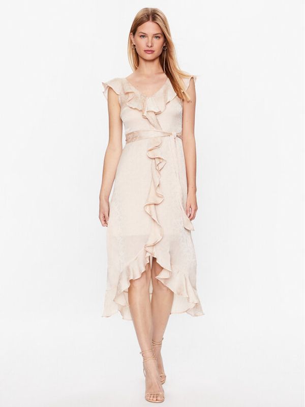 DKNY DKNY Koktel haljina DD3EQ278 Bež Regular Fit