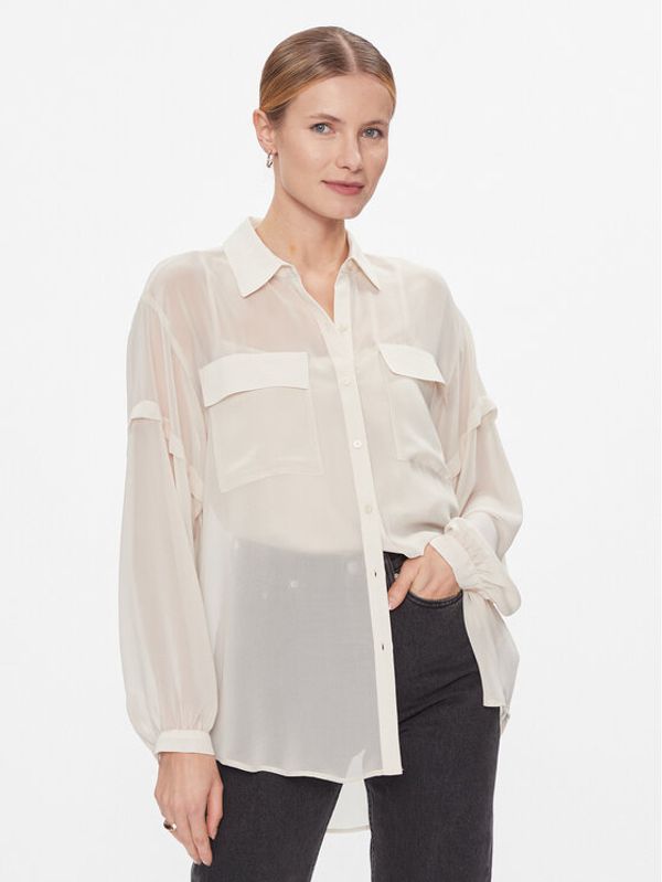 DKNY DKNY Košulja P3KMGV44 Bež Relaxed Fit