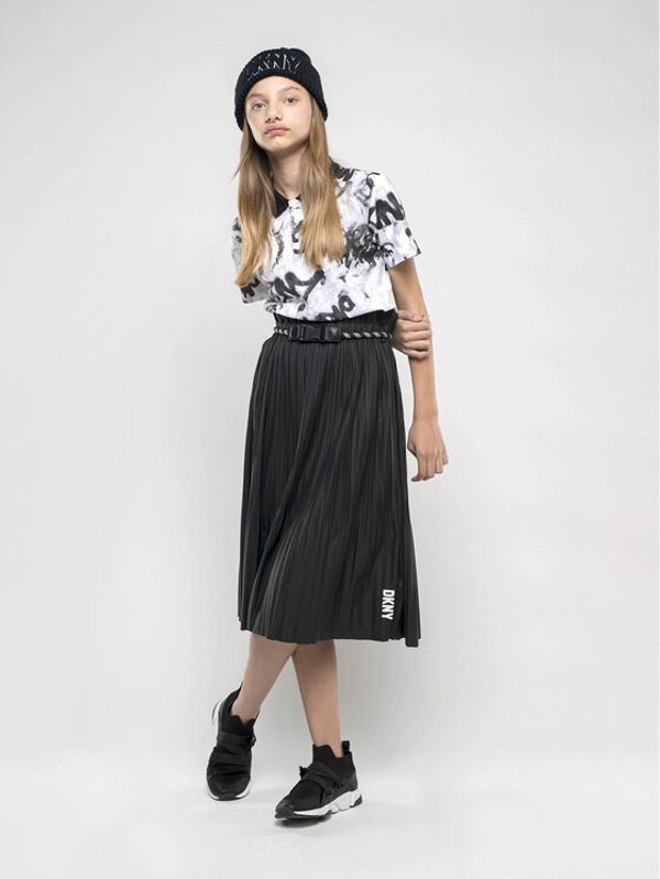 DKNY DKNY Plesirana suknja D33616 S Crna Regular Fit