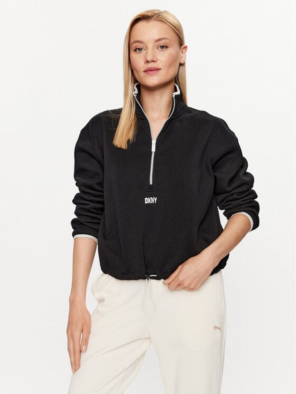 DKNY Sport DKNY Sport Majica dugih rukava DP2T8237 Crna Regular Fit
