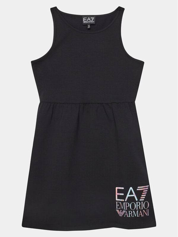 EA7 Emporio Armani EA7 Emporio Armani Ljetna haljina 3DFA54 FJ4SZ 1200 Crna Regular Fit