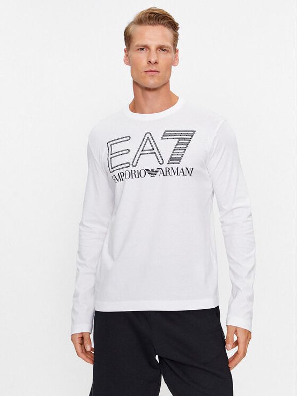 EA7 Emporio Armani EA7 Emporio Armani Majica dugih rukava 6RPT04 PJFFZ 1100 Bijela Regular Fit