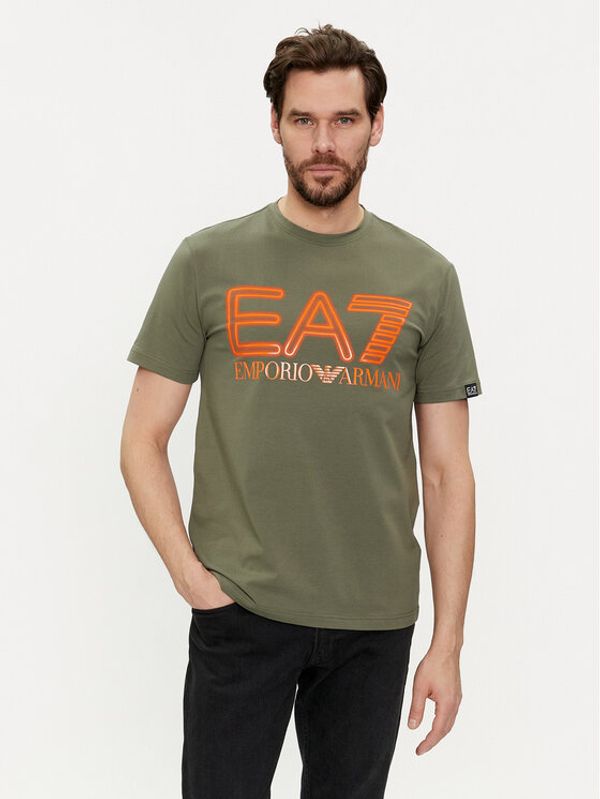 EA7 Emporio Armani EA7 Emporio Armani T-shirt 3DPT37 PJMUZ 1846 Zelena Regular Fit