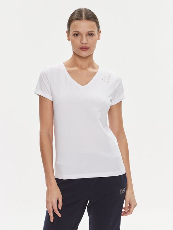 EA7 Emporio Armani EA7 Emporio Armani T-shirt 3DTT01 TJFKZ 1100 Bijela Slim Fit