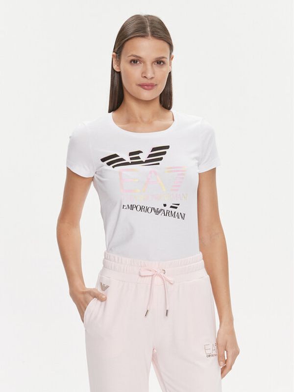 EA7 Emporio Armani EA7 Emporio Armani T-shirt 3DTT30 TJFKZ 1100 Bijela Slim Fit