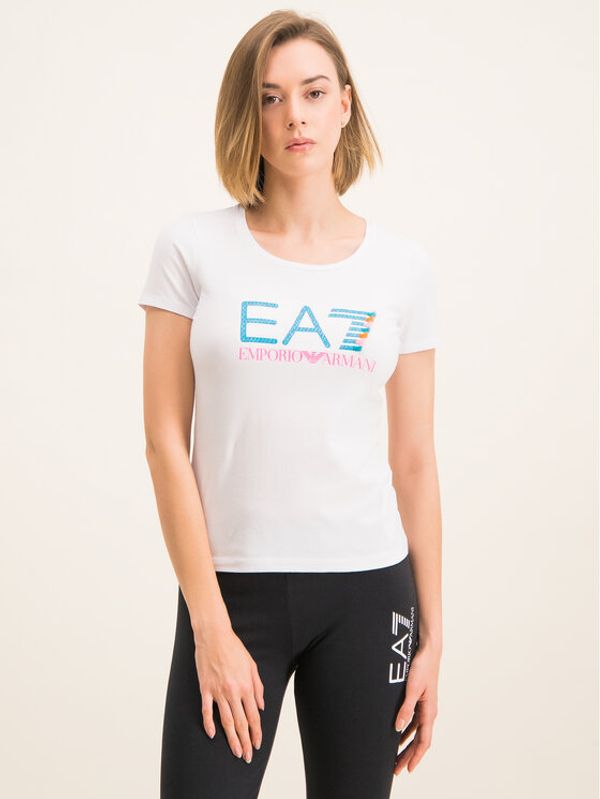 EA7 Emporio Armani EA7 Emporio Armani T-shirt 3HTT31 TJ12Z 1100 Bijela Slim Fit