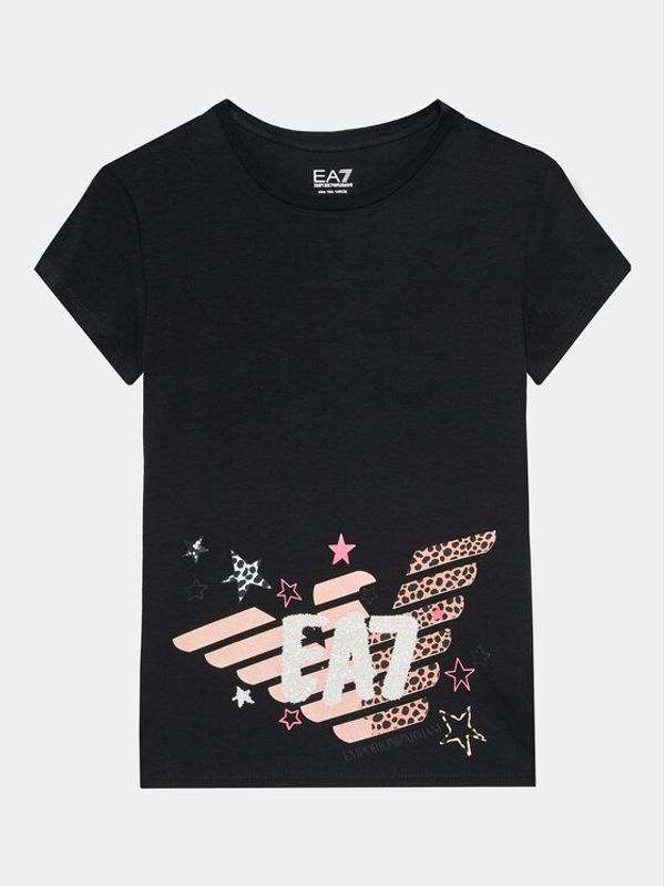 EA7 Emporio Armani EA7 Emporio Armani T-shirt 6RFT06 FJDZZ 1200 Crna Regular Fit
