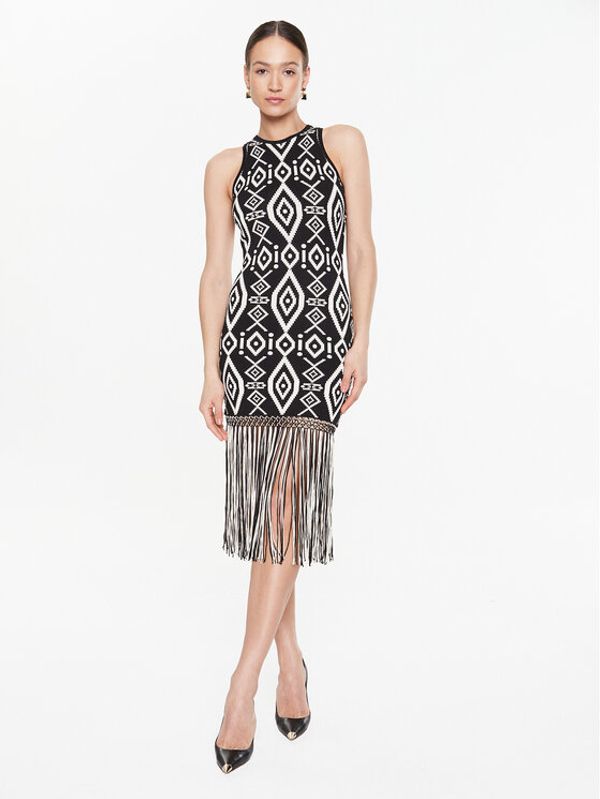 Elisabetta Franchi Elisabetta Franchi Džemper haljina AM-93T-32E2-V500 Crna Slim Fit