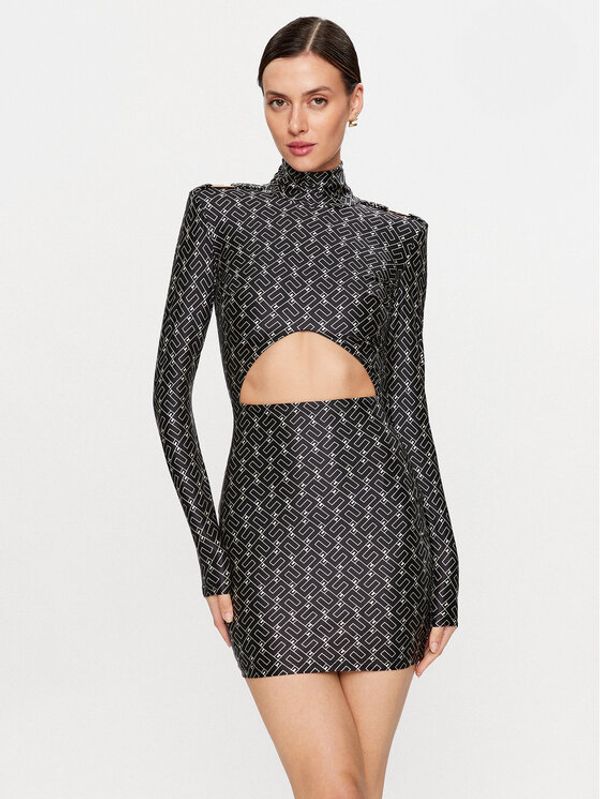 Elisabetta Franchi Elisabetta Franchi Haljina za svaki dan AB-437-36E2-V400 Crna Slim Fit