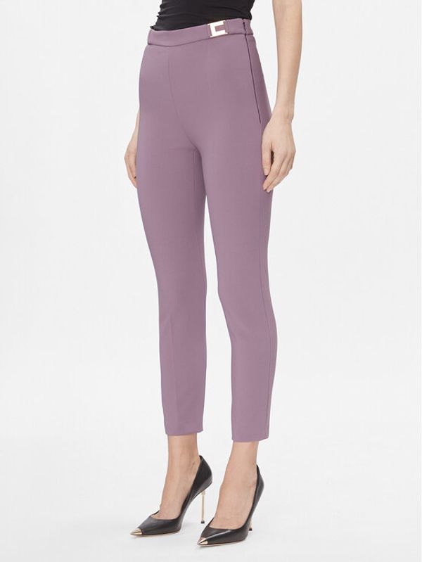 Elisabetta Franchi Elisabetta Franchi Hlače PA-005-36E3-V280 Ljubičasta Slim Fit