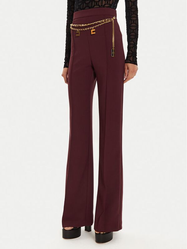 Elisabetta Franchi Elisabetta Franchi Hlače PA-T35-46E2 Tamnocrvena Regular Fit