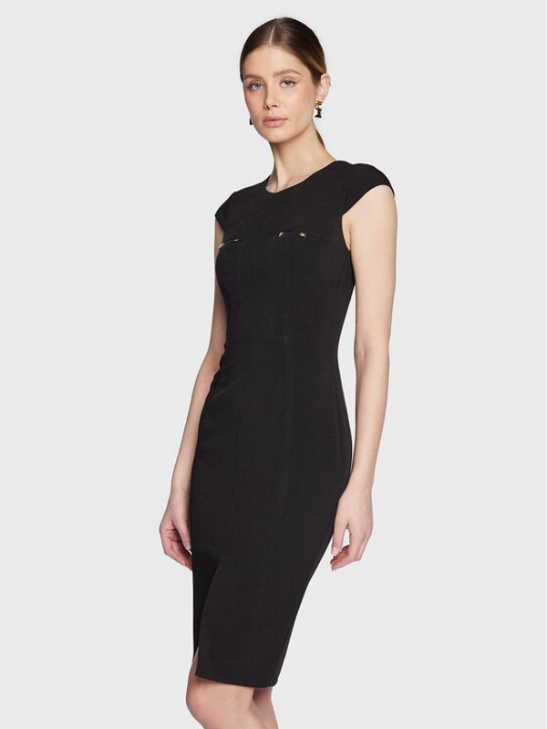 Elisabetta Franchi Elisabetta Franchi Koktel haljina AB-361-31E2-V390 Crna Slim Fit