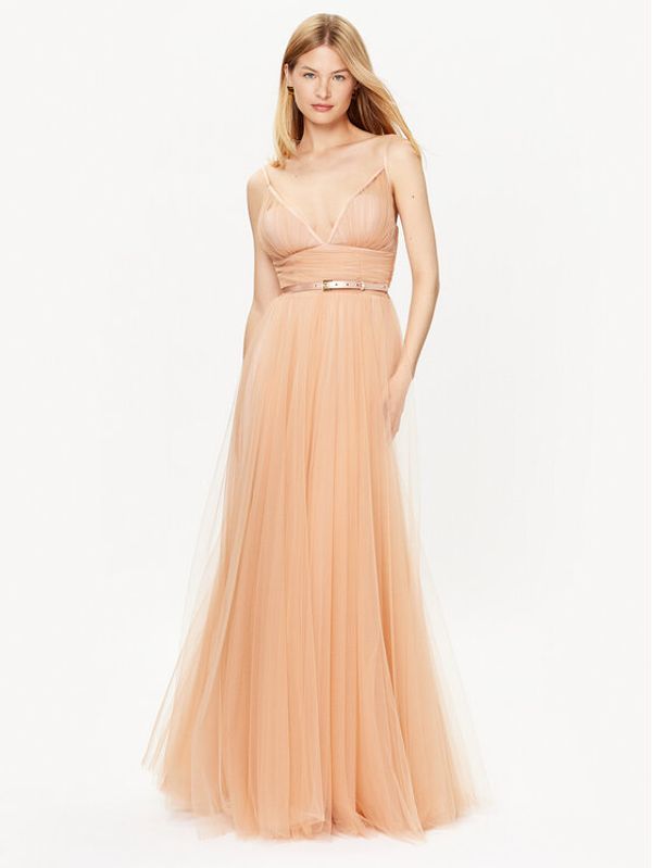 Elisabetta Franchi Elisabetta Franchi Večernja haljina AB-464-32E2-V750 Bež Regular Fit