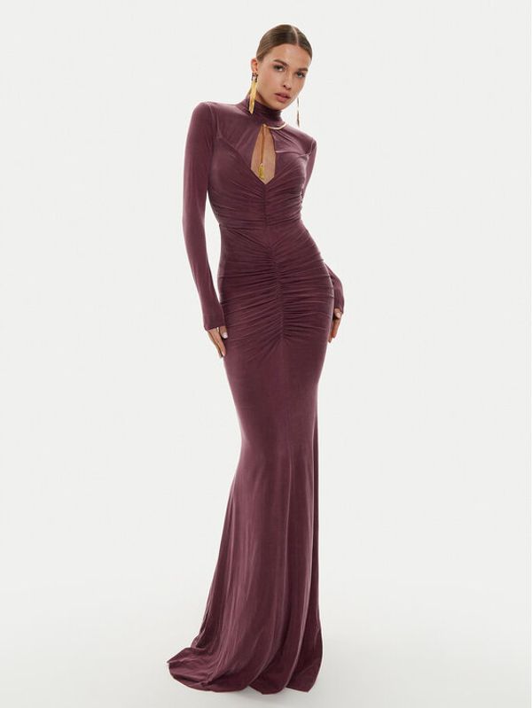 Elisabetta Franchi Elisabetta Franchi Večernja haljina AB-616-46E2-V800 Tamnocrvena Slim Fit