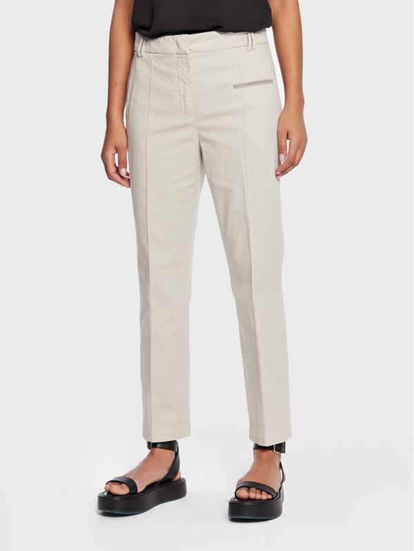 Fabiana Filippi Fabiana Filippi Hlače PAD222W373 Siva Slim Fit